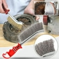 OOEOO 3piece Steel Wire Scraping Brush For Automobile Cleaning Welding Slag And Rust