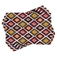 thumbnail image 1 of Ambesonne Ikat Place Mats Set of 4, Vintage Folk Border, Standard Size, Multicolor, 1 of 6