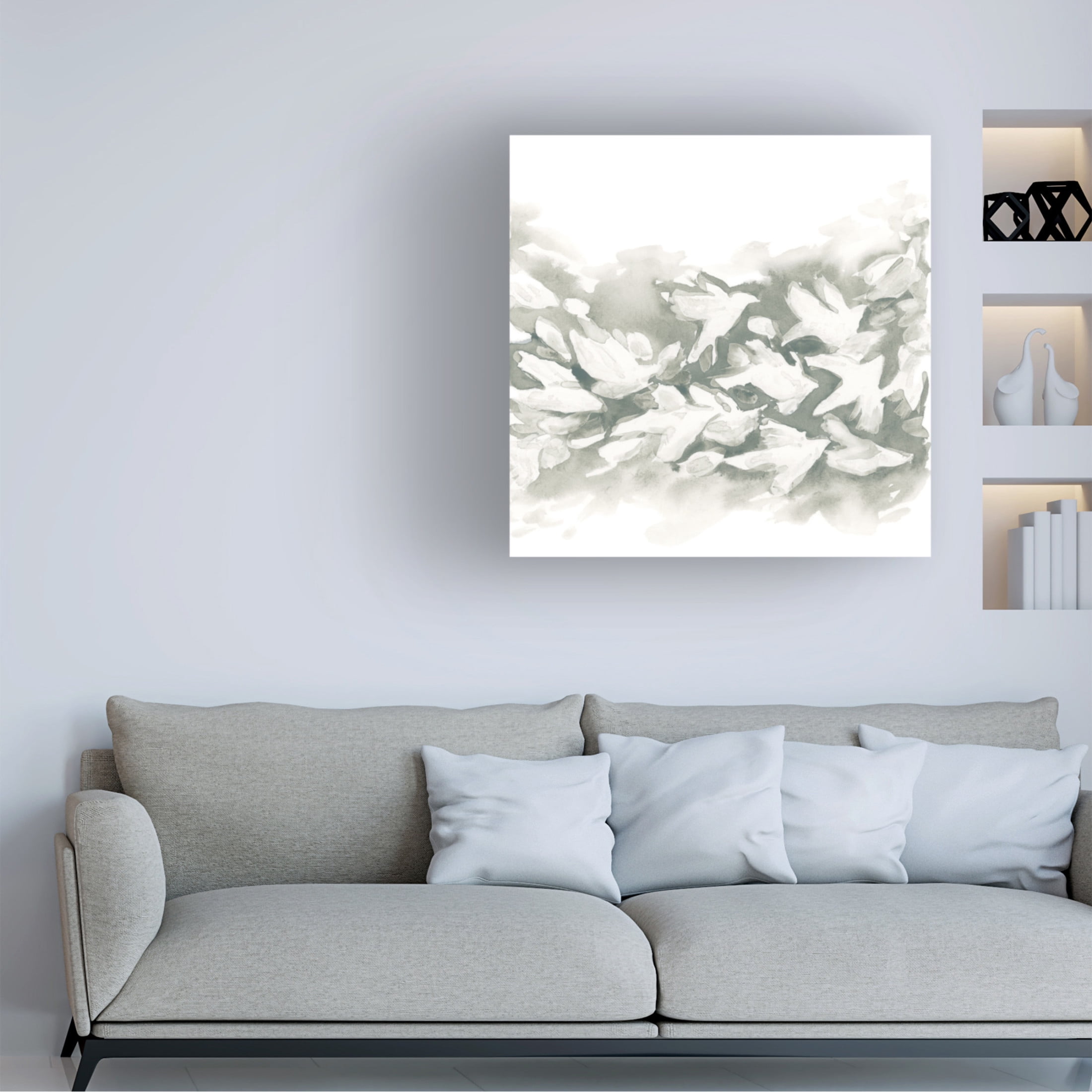 Trademark Fine Art June Erica Vess Carbon Flock I Canvas Wall Art