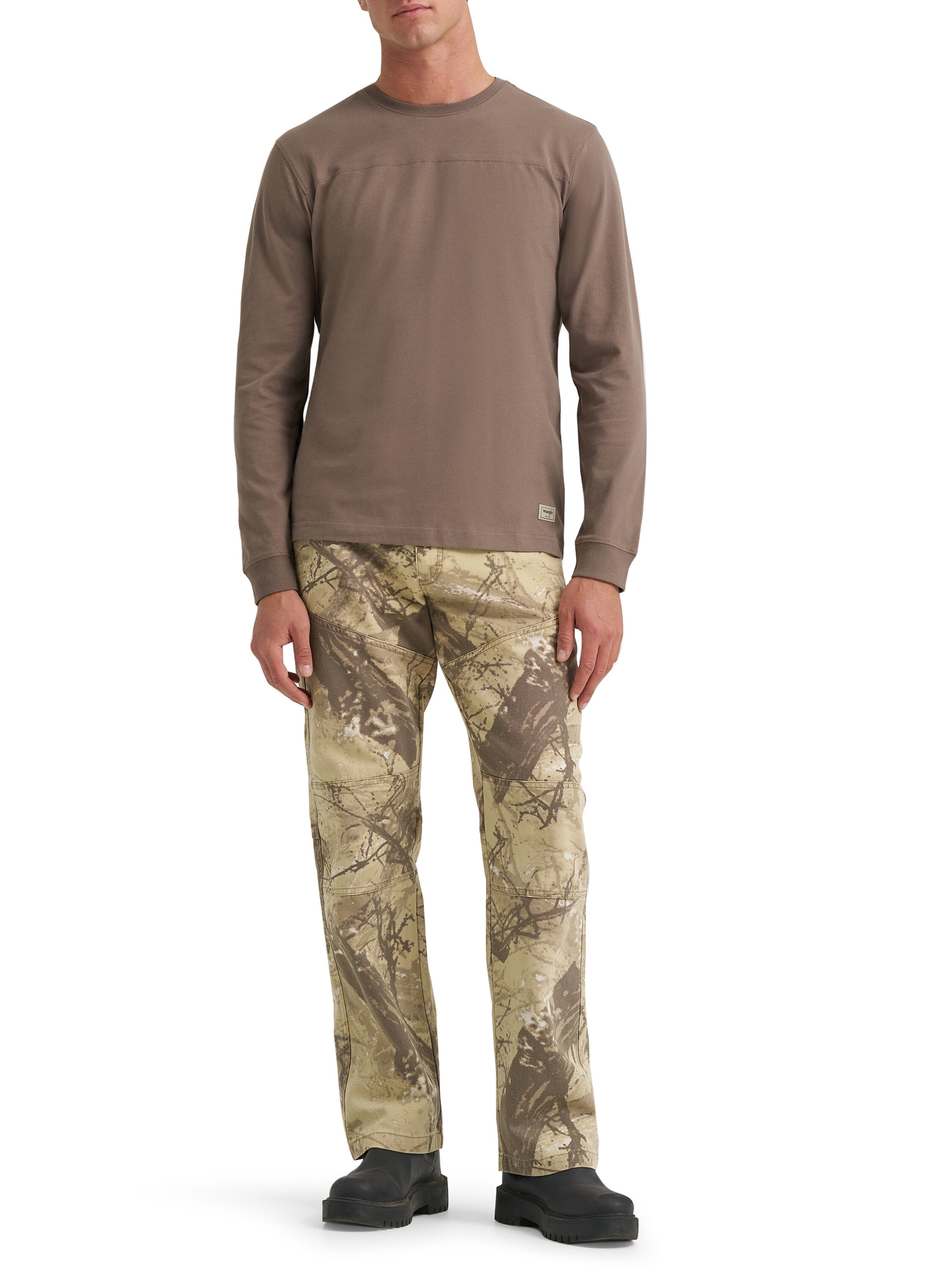 Wrangler® Men's Utility Streetwear Long Sleeve Varsity Knit Tee