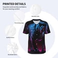 thumbnail image 3 of Uemuo Futuristic Purple Panther Print Mens Polo Shirts Baseball T-shirt Performance Short Sleeve Golf Shirt Moisture Wicking Athletic Casual Collared T-Shirt-, 3 of 7