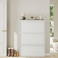 thumbnail image 2 of ChaoLink Gabinete para zapatos con 3 cajones abatibles, organizador de zapatos de madera con estante ajustable, almacenamiento para recibidor, mueble oculto para zapatos para pasillo y sala, 2 of 8