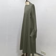 thumbnail image 5 of Kids Prayer Dress Muslim Clothes for Girls Long Sleeve Abaya with Hijab 2 Piece Maxi Islamic Set Scarf Kaftan Jilbab Army Green 12-13 Years, 5 of 6