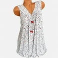 thumbnail image 5 of Fashion Women V Collar Printed Broken Flowers Sleeveless Shirt Womens Short Sleeve Tops Loose Fit T Shirt Women Pack Casual Short Sleeve Tops Women Tall Women's Shirts Womens Short Sleeve Athletic, 5 of 6