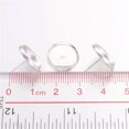thumbnail image 2 of U8MO 20PC Brass Cup Earring Posts Earring Cabochon Setting Bezel Base Round 12mm Tray-Silver, 2 of 2