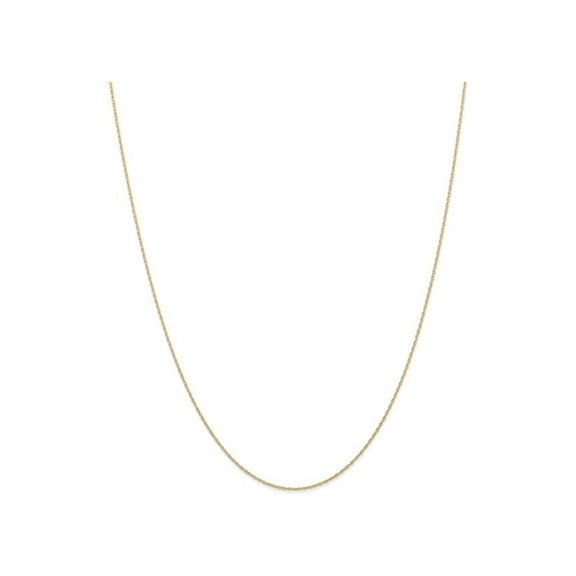 Gem & Harmony 18 inch 6R Cable Rope Chain in 14 Karat Yellow Gold .6mm for Men