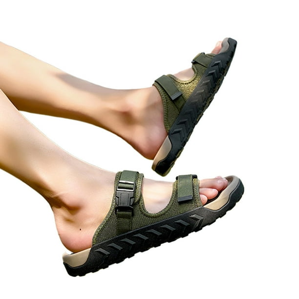 Zapatos Verano Diapositivas Ortopédicas Sin Cordones para Hombre Punta Abierta Soporte El Comodidad