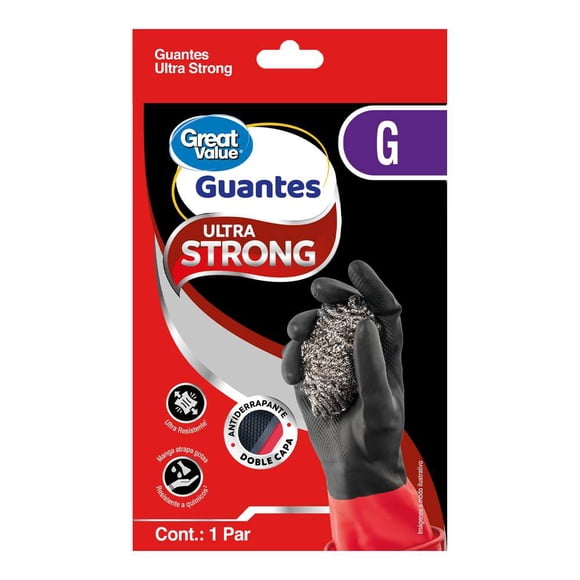 Guantes Great Value Ultra Strong Talla Grande 1 par