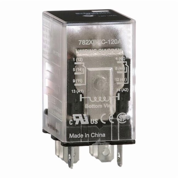 Socket, General Purpose Relay, Square, 15 A, 8 Pins, Faston Connector