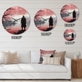 thumbnail image 4 of Designart "Samurais Resolve Asian Painting II" Asian Oversized Wall Clock, 4 of 5