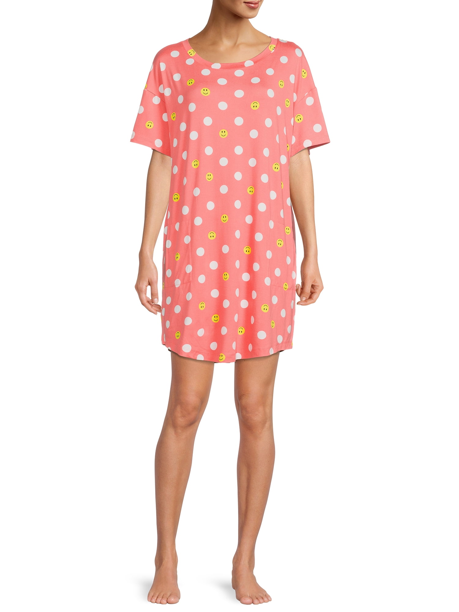 Secret Treasures Women's Short Sleeve Sleep Shirts 2-Pack, Cozy Pajamas  Sleepwear - Walmart.com