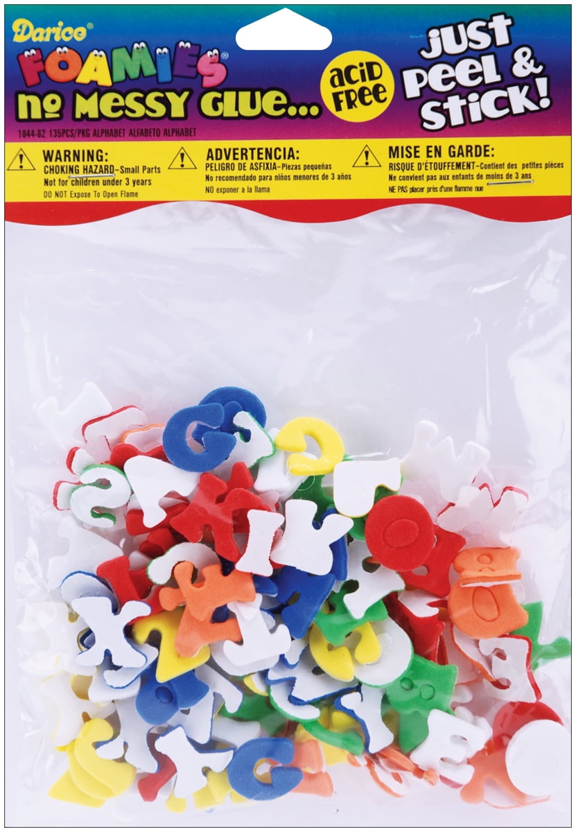 Foam Stickers Mini Alphabet, 135pk - Walmart.com - Walmart.com