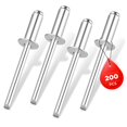 thumbnail image 1 of WORKPRO 200Pcs Aluminum Blind Rivets, 3/16" x 1/2" Pop Rivets Assortment, Aluminum Grip and Steel Mandrel, for Metal, Marine Boat, Automotive, Railway, and Duct Work- Pack of 200, Silver, 1 of 7