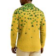 thumbnail image 6 of Men's St. Patrick's Day Shamrock Henley Long Sleeve Pullover Casual Top Shirt, 6 of 6