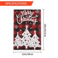 thumbnail image 3 of JOOCAR Merry Christmas Garden Flag Christmas Tree Pattern High Quality Burlap Weather Resistant Fade Resistant Double Sided Design Christmas Party Yard Indoor and Outdoor Decor, Size: 18 x 12 inches, 3 of 7