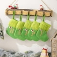 thumbnail image 5 of SLYNSHome Christmas Stocking Ornament,7.9 Inch Xmas Green Plush Knitted Bag with Letters 2024 New Christmas Hanging Small Candy Gift Bag for Holiday Tree Party Christmas Home Decoration (R), 5 of 8