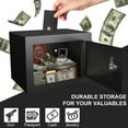 thumbnail image 4 of CQSXDA Mini Storage Cabinet Home Safe With Key And Password In  0.23 Cubic Feet For Money Documents And Valuables, 4 of 6