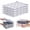 Gray, variant on Closet Organizer Storage System, 5 Pack Foldable Clothing Racks for Shirts and Sweaters, Stackable Shelf Dividers for Wardrobe, Drawer, and Dorm Room - Space Saving, Durable Plastic, White