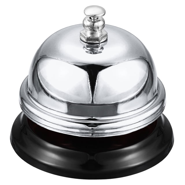 Uxcell Campana de Escritorio, 65mm(2.56") Campana de Cena para Restaurantes, Hotel, Servicio, Plata