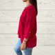 thumbnail image 5 of Sudaderas con capucha cómodas,Blusa de mujer con cuello en V, camisa de lino y algodón de manga larga, blusa informal holgada con bolsillo, para oficina y uso diario, sopatenor, 5 of 9