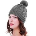 thumbnail image 7 of Whiteleopard Women's Winter Beanie Warm Lining - Thick Slouchy Cable Knit Skull Hat Ski Cap, 7 of 7