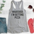 thumbnail image 2 of Whatever I'm Getting Pizza Tank Top, Ladies Racerback Tank Top, Pizza Tank, Funny Food Tank, Heather Gray, Small, 2 of 3
