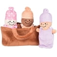 thumbnail image 1 of Creative Minds Cesta de bebés con 3 muñecos de peluche súper suaves de 9 pulgadas para bebés y niños Juego de juguetes sensoriales multiculturales de felpa para bebés con cesta Naranja Púrpura Rosa, 1 of 5