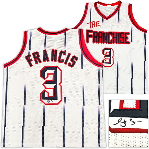 Houston Rockets Steve Francis Autographed White Jersey JSA 228969