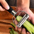 thumbnail image 3 of Pelador De Verduras Pelador Multiusos Hace Hojas Y Pelador En Juliana Pelador De Patatas Utensilios De Cocina Cortador De Verduras Mango Antideslizante, 3 of 5