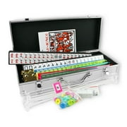 NEW 166 Tiles American Mahjong Mah jongg Set + 4 PUSHERS in ALUMINUM Case M30L-2