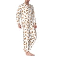 thumbnail image 2 of Hirioo Labrador Retriever Dog for Men's Pajama Sets 2 Piece Pjs Men's Long-Sleeved Pajama Set Button Down Sleepwear,S-XXL-Medium, 2 of 7