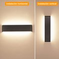 thumbnail image 3 of HORKEY - L&aacute;mpara de Pared Moderna 40cm, L&aacute;mparas de Aplique Negro, LED Barra Largo Cl&aacute;sico Accesorio de Lampara de Tocador de Para Ba&ntilde;o, Dormitorio, Sala de, 3 of 7