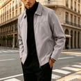 thumbnail image 6 of Lutiedan Men's Lightweight Jackets Full Zip Turndown Collar Jacket Fall Casual Windproof Business Outwear with Pockets S-3XL,Rose Gold, 6 of 6