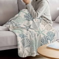 thumbnail image 3 of Aqua Teal Coastal Blanket Soft Cozy Warm Throw Blanket for Couch, Plush Fuzzy Flannel Fleece Blankets for Sofa, Summer Beach Starfish Coral Nautical Rustic Bed Blankets Gifts for Men, 32"x48", 3 of 9