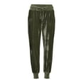 thumbnail image 5 of Time and Tru Women's Plush Velour Joggers, 5 of 5