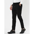 thumbnail image 2 of Pantalones de vestirrayas pahombre Pantalones de negocios con frente plano y corte entallado Negro L, 2 of 3