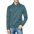 thumbnail image 2 of Fgnfyis Male Autumn and Winter Tops Button Down Turtleneck Knitted Wool Long Sleeve Pullover Top Crewneck Sweatshirt Blue XL, 2 of 5