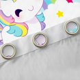 thumbnail image 4 of Erosebridal Cartoon Unicorn Girls Black Out Curtains,Cute Rainbow Stars Print Curtains Pack of 2 (42x63 Each) For Kids, 4 of 7