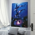 thumbnail image 3 of Blue Sea Lassen Colorful Sea Seascape Dolphin Starry Sky Poster Posters Art Print Wall Photo Paint Poster Picture Family Decor 20x30inch(50x75cm), 3 of 6