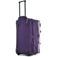 thumbnail image 2 of Open Box Olympia U.S.A. 22" 8-Pocket Wheeled Rolling Duffel Bag Water Resistant Luggage Lightweight for Travel, Dark Lavender, 2 of 5