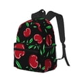thumbnail image 2 of Daiia Cherry School Backpack for Men Women, Unisex Large Waterproof Bookbag Schoolbag Casual Daypack for High School/College/Teens/Travel/Work Black, 2 of 8