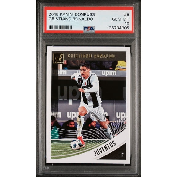 Graded 2018 Panini Donruss Cristiano Ronaldo #9 Soccer Card PSA 10 Gem Mint