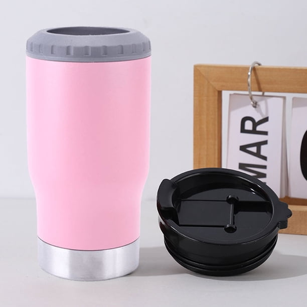 Taza aislada al vacío de 14 oz con abridor y tapa Taza de cerveza Acero inoxidable de doble pared