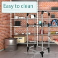 thumbnail image 4 of Tire Storage Rack for Garage - Double Layer Steel & PP Organizer, 22.51'' X 14.16'' X 45.11'', Black + Silver, 4 of 6