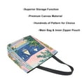 thumbnail image 3 of FORMRS Womens Canvas Tote Bag with Zipper Inner Pocket Shoulder Handbag, Colorful Seaside, 3 of 7