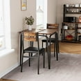 thumbnail image 3 of Dining Table for 2, 3 Piece Kitchen & Dining Room Sets for Small Space, Rustic Brown, 3 of 7