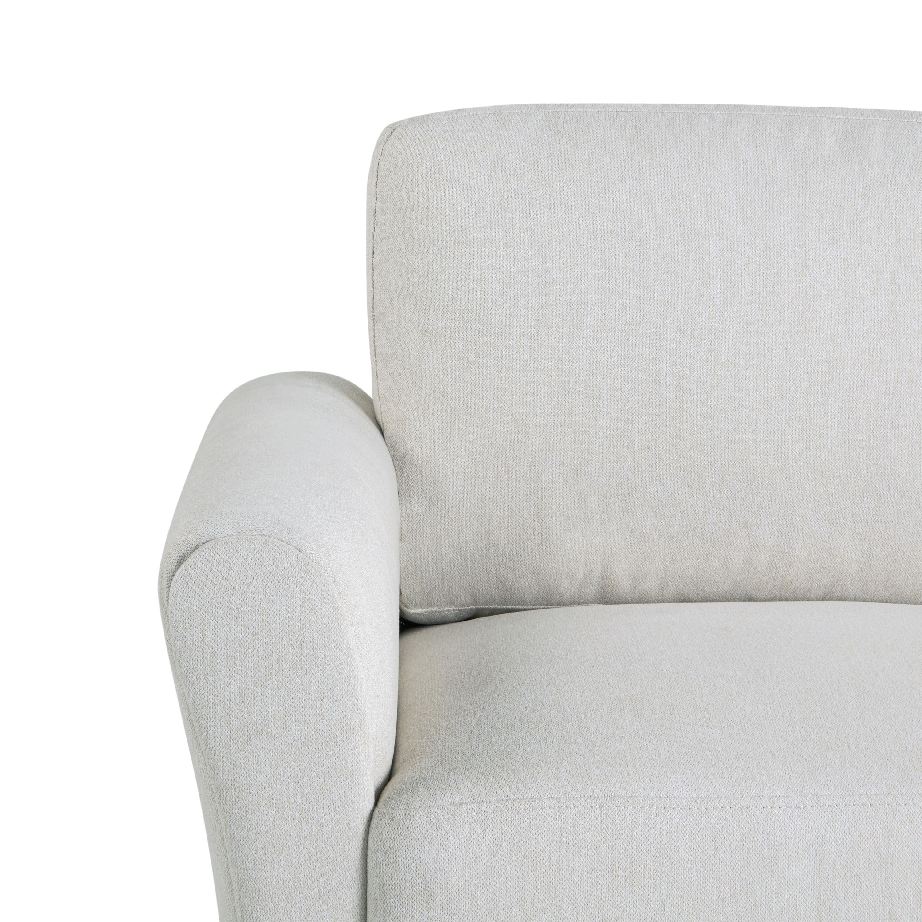 Lifestyle Solutions Alexa Loveseat with Rolled Arms, Oyster Fabric