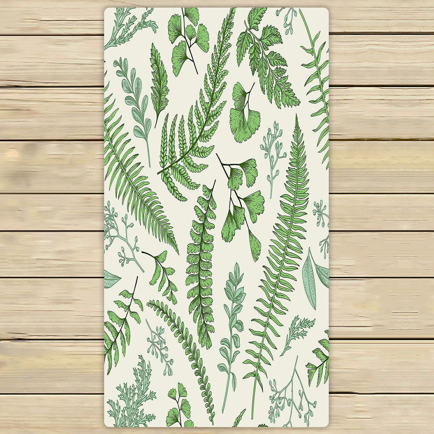 ABPHQTO Floral Leaves Herbs Botanical Boxwood Seeded Towels Beach Bath
