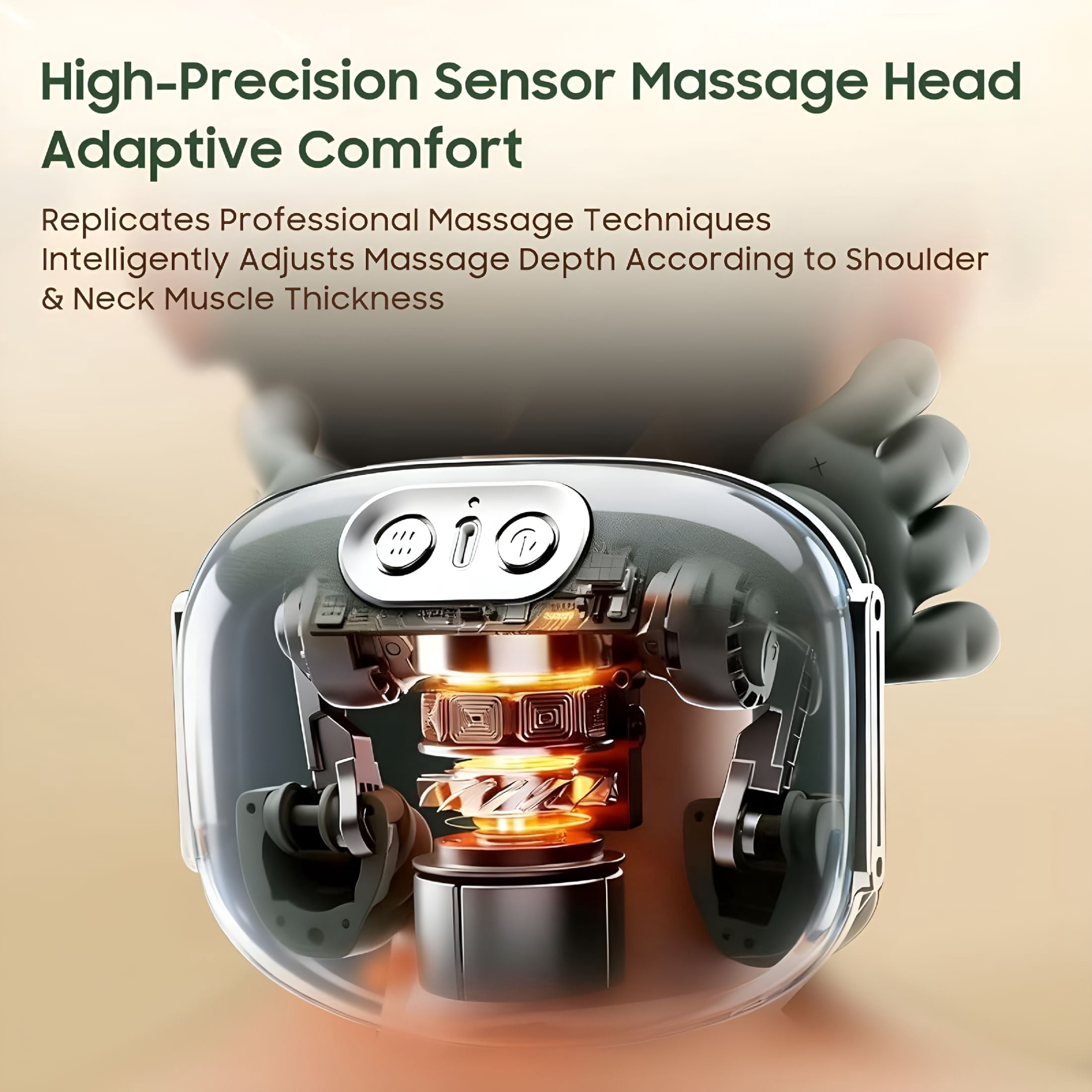 XIRQI Neck Massager with Heat – Shiatsu Deep Tissue Massage for Back, Neck Massager for Pain Relief Deep Tissue ,Shoulder& Cervical Pain Relief