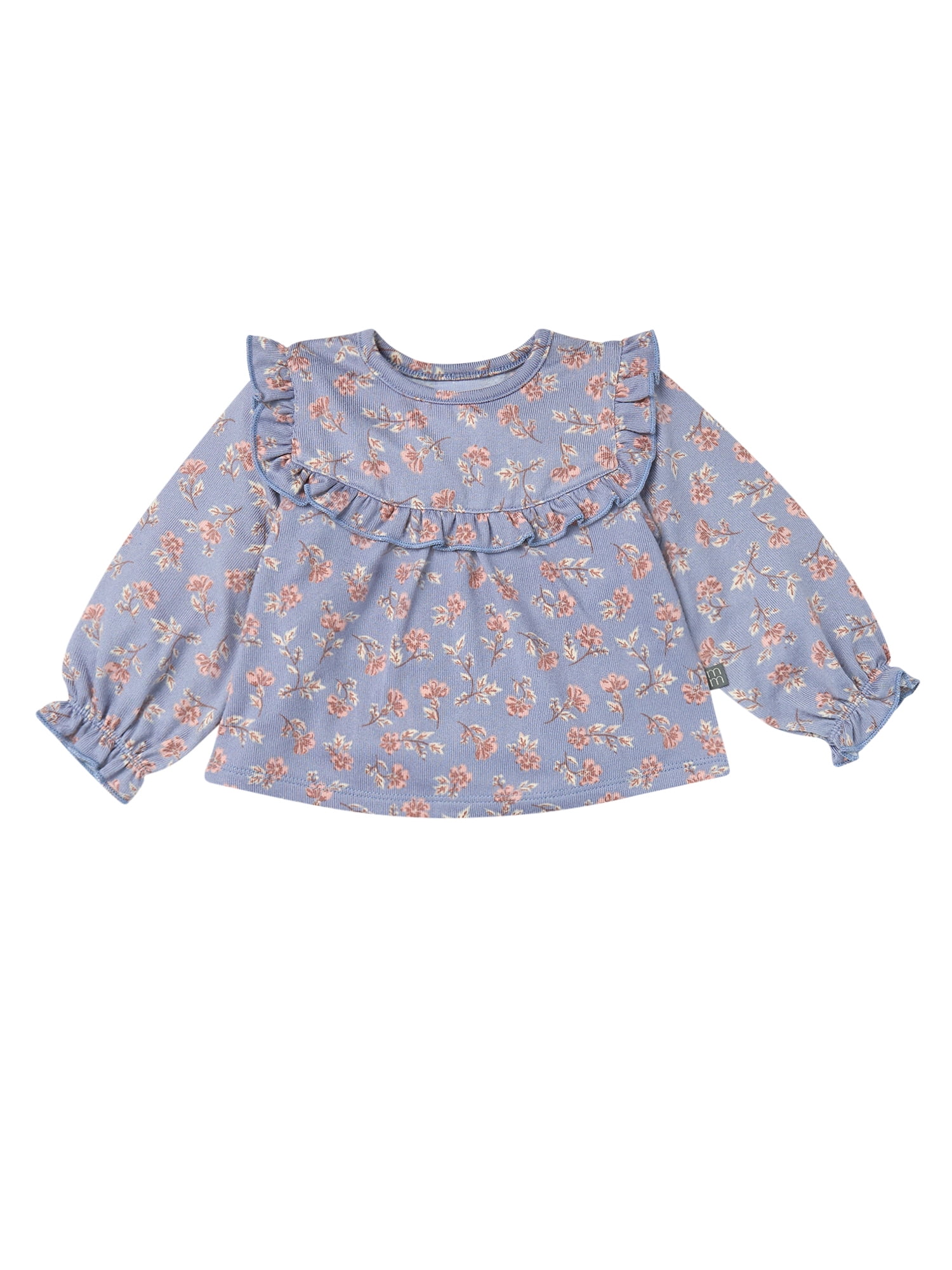Modern Moments by Gerber Baby Girl Ruffle Bib Top and Pant Outfit Set, 2-Piece, Sizes 0/3 Months - 24 Months